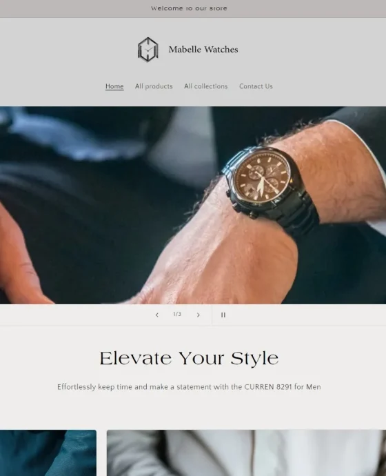 Screenshot of Mabelle Watches